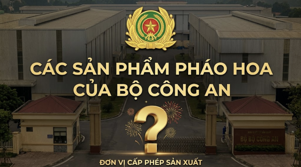 Các sản phẩm pháo hoa của Bộ công an