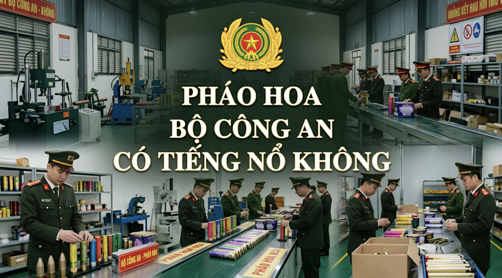 Pháo hoa Bộ Công an có tiếng nổ không